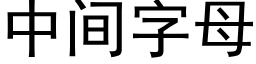 中间字母 (黑体矢量字库)