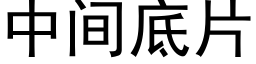 中間底片 (黑體矢量字庫)