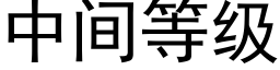 中间等级 (黑体矢量字库)