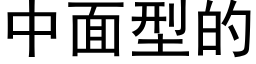 中面型的 (黑體矢量字庫)