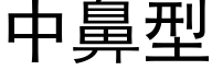 中鼻型 (黑体矢量字库)