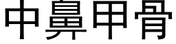 中鼻甲骨 (黑体矢量字库)