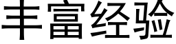 豐富經驗 (黑體矢量字庫)