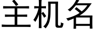 主機名 (黑體矢量字庫)