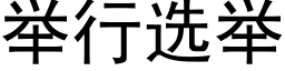 舉行選舉 (黑體矢量字庫)