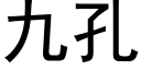 九孔 (黑體矢量字庫)