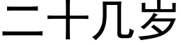 二十幾歲 (黑體矢量字庫)