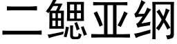 二鳃亚纲 (黑体矢量字库)