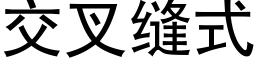 交叉縫式 (黑體矢量字庫)