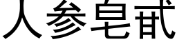 人參皂甙 (黑體矢量字庫)