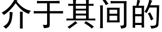 介于其间的 (黑体矢量字库)