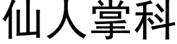 仙人掌科 (黑體矢量字庫)