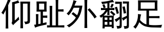 仰趾外翻足 (黑体矢量字库)