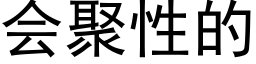 会聚性的 (黑体矢量字库)