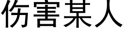 伤害某人 (黑体矢量字库)