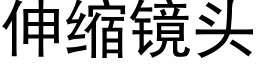 伸縮鏡頭 (黑體矢量字庫)