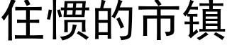 住惯的市镇 (黑体矢量字库)