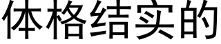 体格结实的 (黑体矢量字库)