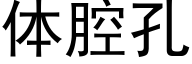 體腔孔 (黑體矢量字庫)