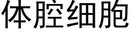 體腔細胞 (黑體矢量字庫)