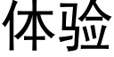 體驗 (黑體矢量字庫)