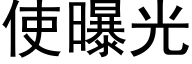 使曝光 (黑體矢量字庫)