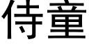 侍童 (黑體矢量字庫)