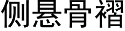 侧悬骨褶 (黑体矢量字库)