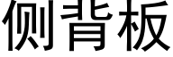 侧背板 (黑体矢量字库)