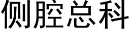 侧腔总科 (黑体矢量字库)