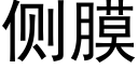 側膜 (黑體矢量字庫)