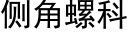 側角螺科 (黑體矢量字庫)