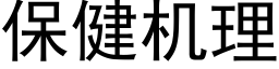 保健機理 (黑體矢量字庫)