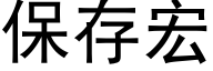 保存宏 (黑体矢量字库)