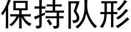 保持队形 (黑体矢量字库)