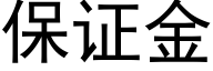 保证金 (黑体矢量字库)