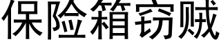 保險箱竊賊 (黑體矢量字庫)