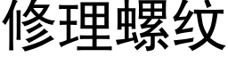 修理螺纹 (黑体矢量字库)