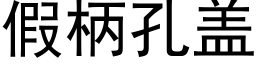 假柄孔盖 (黑体矢量字库)