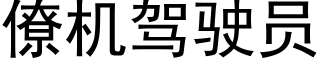 僚機駕駛員 (黑體矢量字庫)