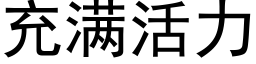 充滿活力 (黑體矢量字庫)