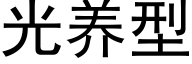 光养型 (黑体矢量字库)