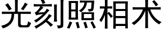 光刻照相术 (黑体矢量字库)