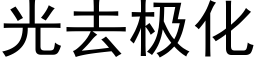 光去極化 (黑體矢量字庫)