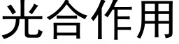 光合作用 (黑体矢量字库)