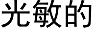 光敏的 (黑體矢量字庫)