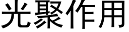 光聚作用 (黑體矢量字庫)