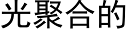 光聚合的 (黑体矢量字库)