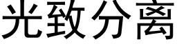 光緻分離 (黑體矢量字庫)