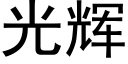 光輝 (黑體矢量字庫)